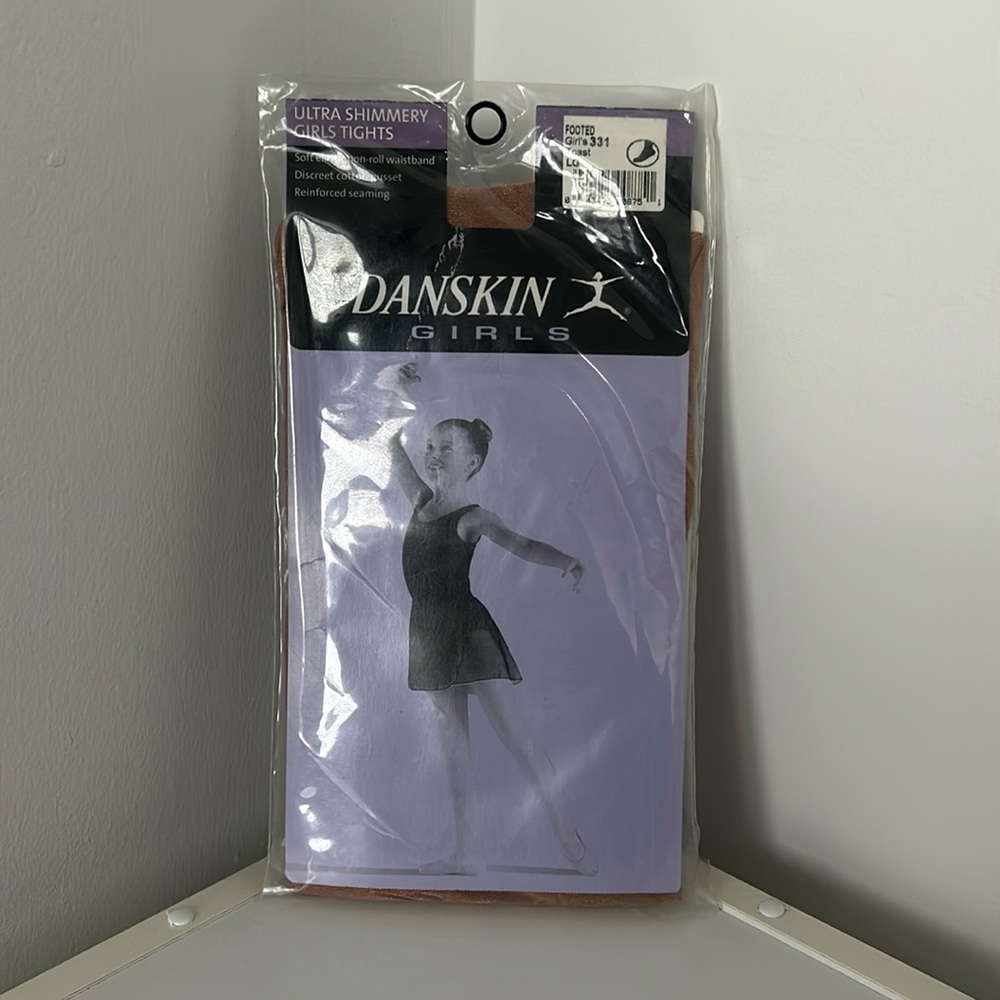 NEW Danskin Girls Ultra Shimmery Footed Tights